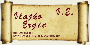 Vlajko Ergić vizit kartica